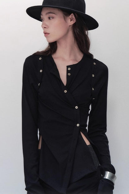 Detachable Round Neck Knitted Cardigan