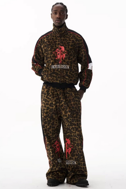 Retro Leopard Sports Pants