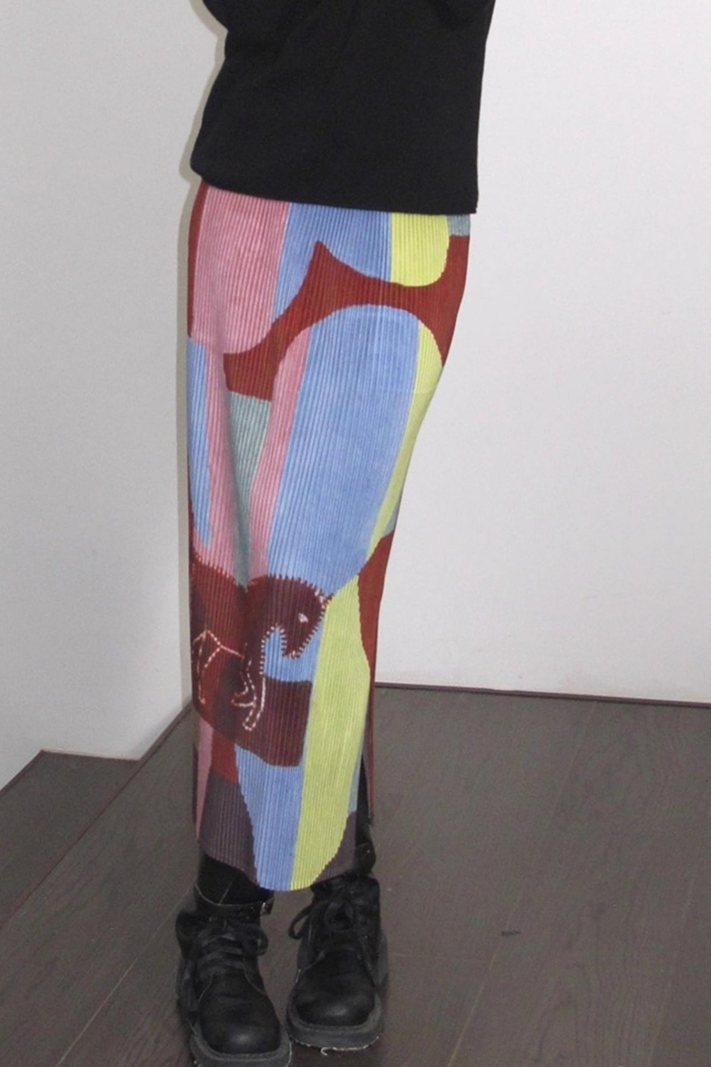 Retro Ivy League Print Skirt