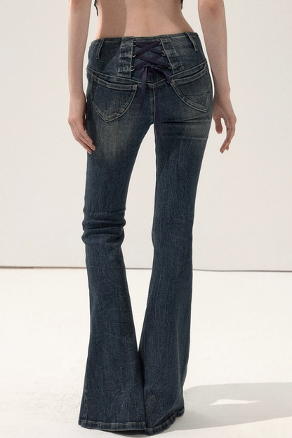Vintage Flared Denim Pants