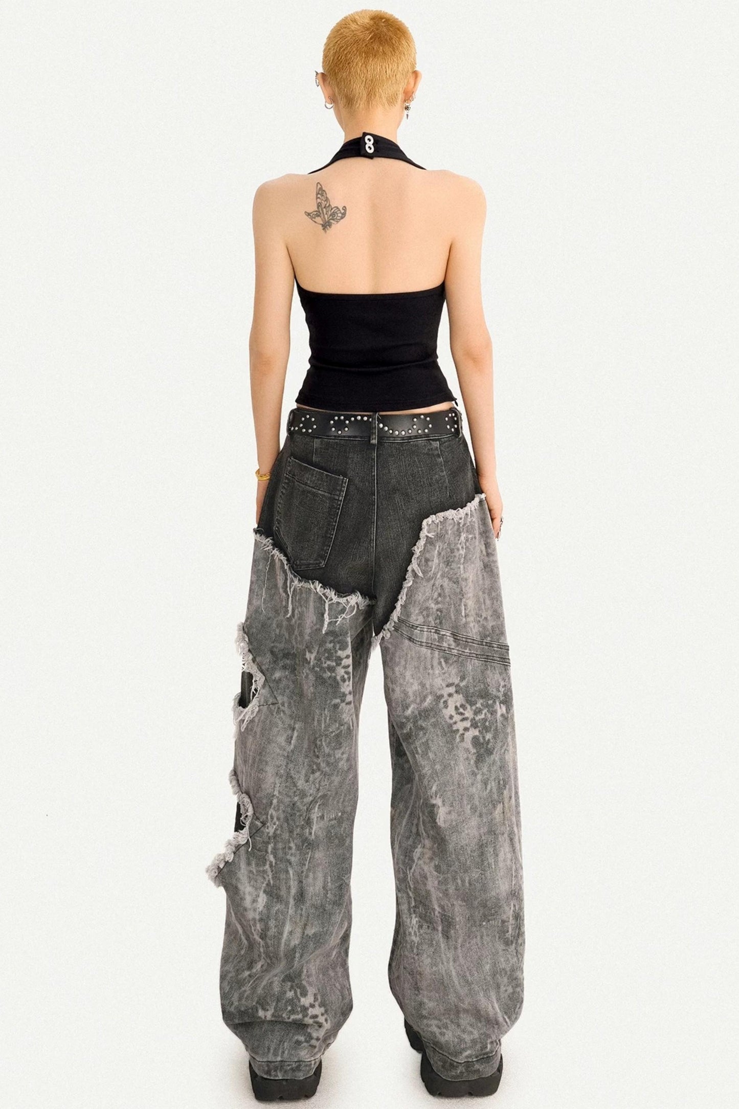 Metallic Black Halter Top