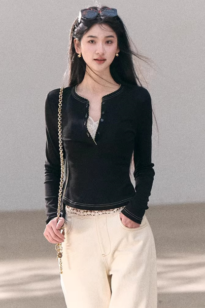 Suspended Moonlight Slim-Fit Top