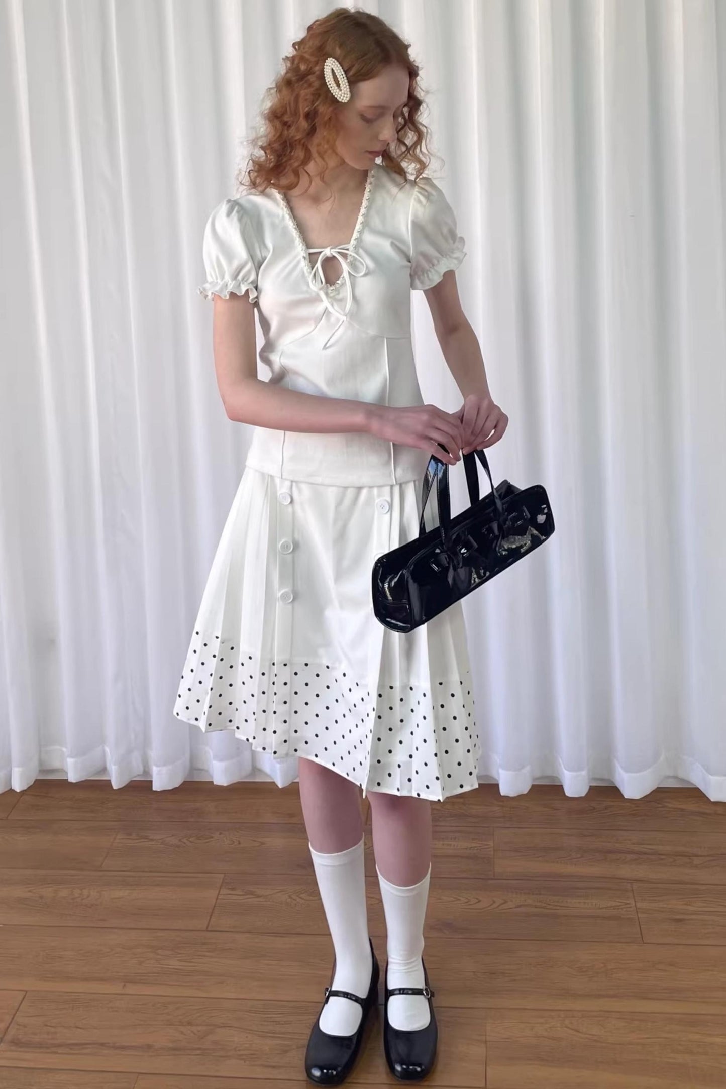 Patchwork Polka Dot Skirt