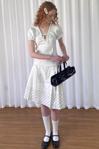 Patchwork Polka Dot Skirt