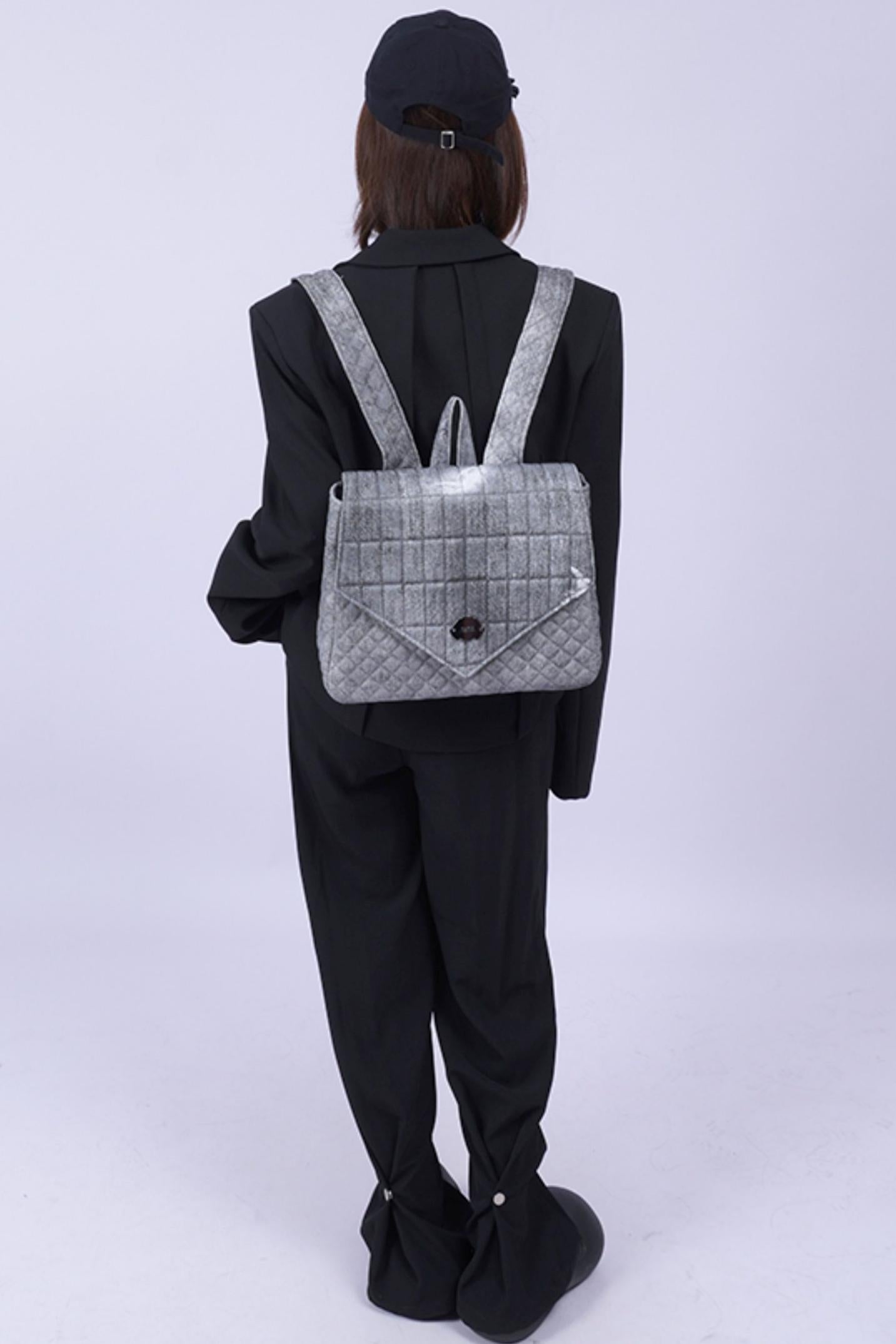 Triangle Flap Rucksack Bag