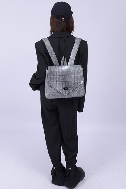 Triangle Flap Rucksack Bag