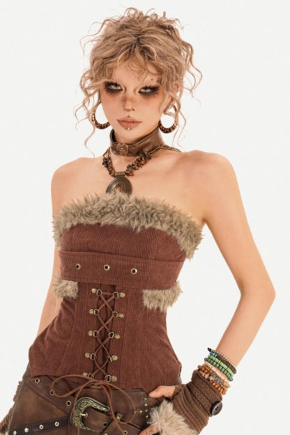 Lace-Up Off-Shoulder Top