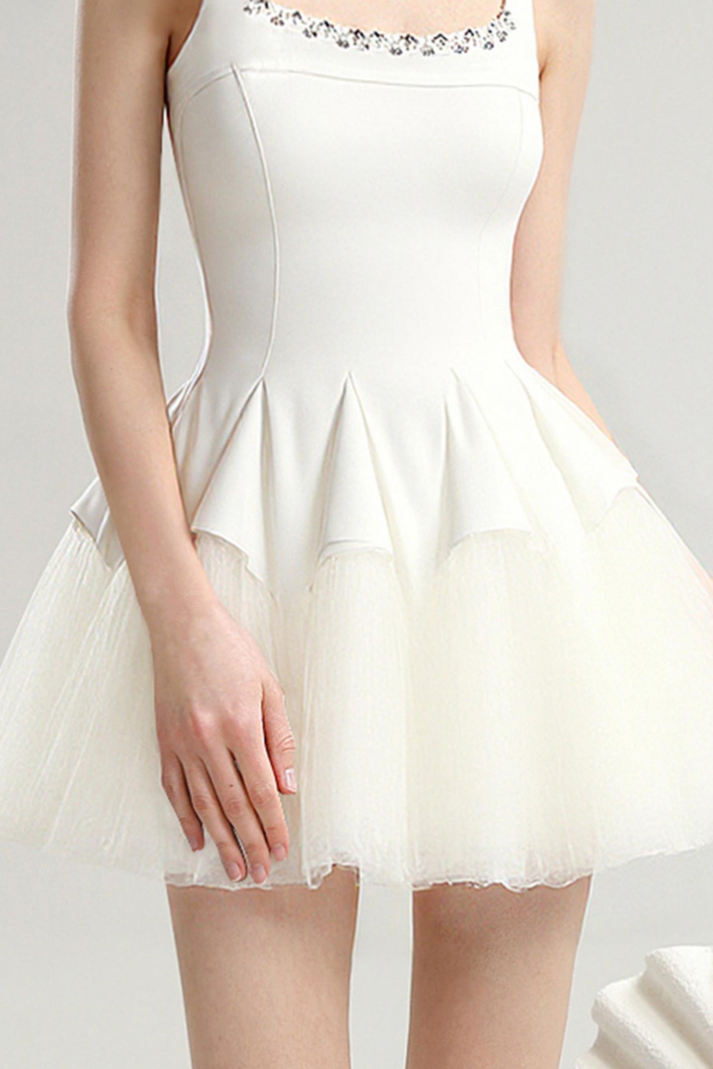 Princess Pleated Halter Dress