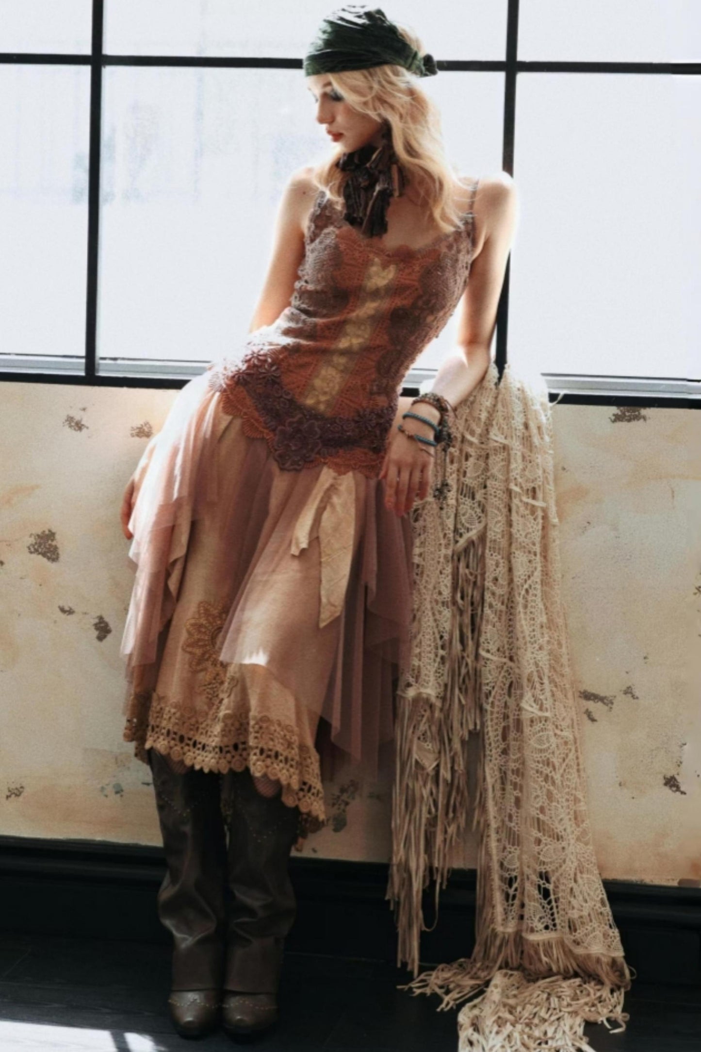 Vintage Elf Embroidered Dress