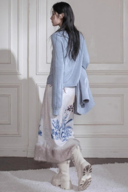 Winter Night Snow Plush Skirt