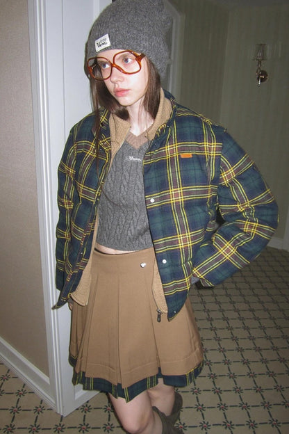 Retro Color-Blocked Knit Sweater