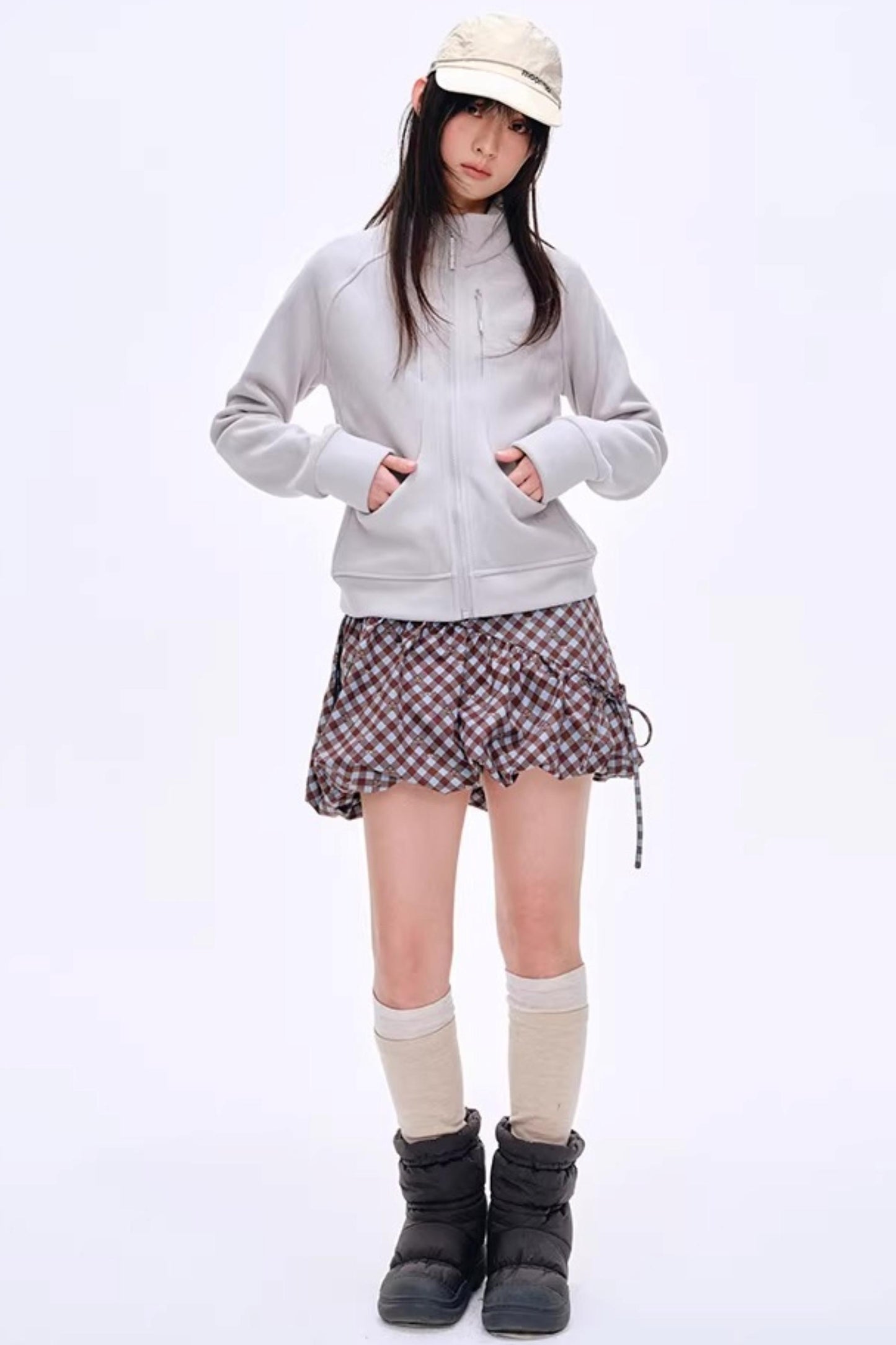 High-Gloss Two-Tone Slouch Socks