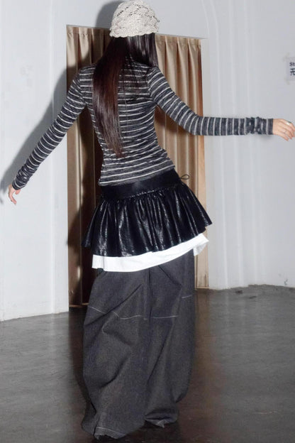 Ultra-High Collar Knit Base Shirt