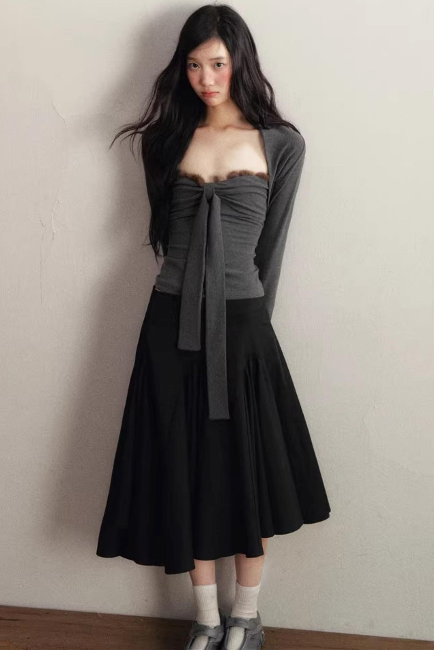 Deep Flower Bandeau Top Set -Up