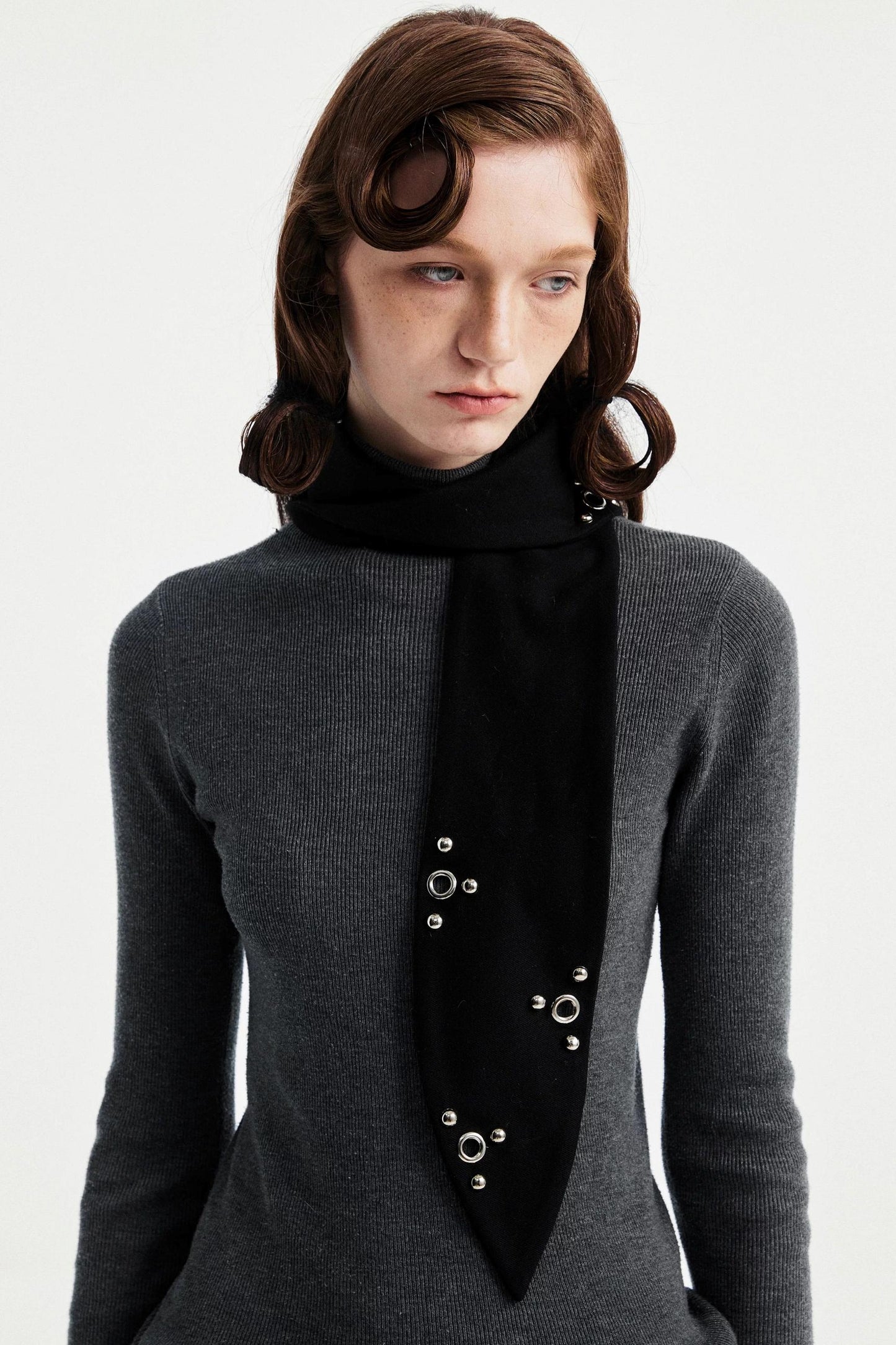 Black Rabbit Ear Scarf