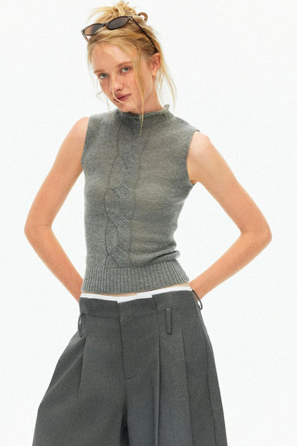 Tencel Wool Pleated Pants