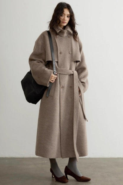 Retro Oatmeal Woolen Coat