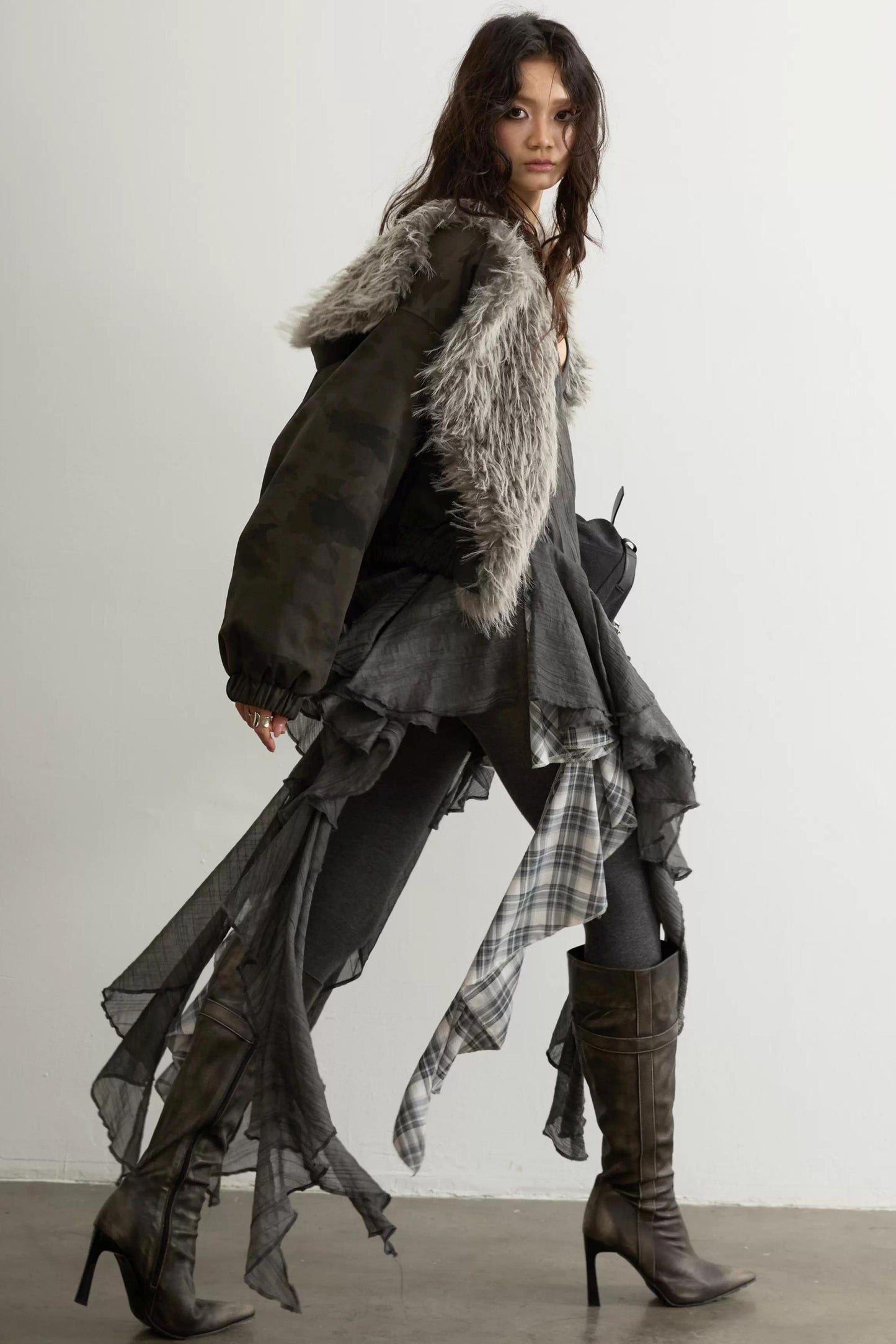 High-Waisted Aviator Jacket