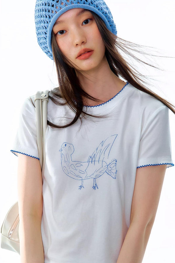 Tencel Parent-Child Short-Sleeved T-Shirt