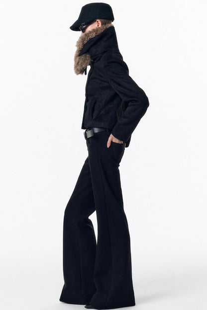 Fleece-Lined Flared Pants