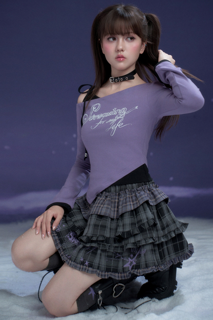 Black and Purple Desire Top
