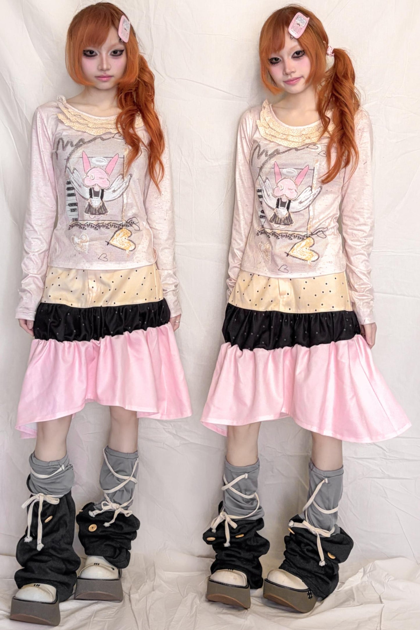 Polka Dot Irregular Skirt
