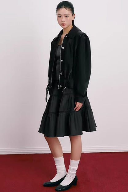 Romantic Pleated Flower Skirt