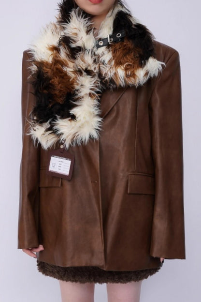 Rebirth Plush Patchwork Scarf