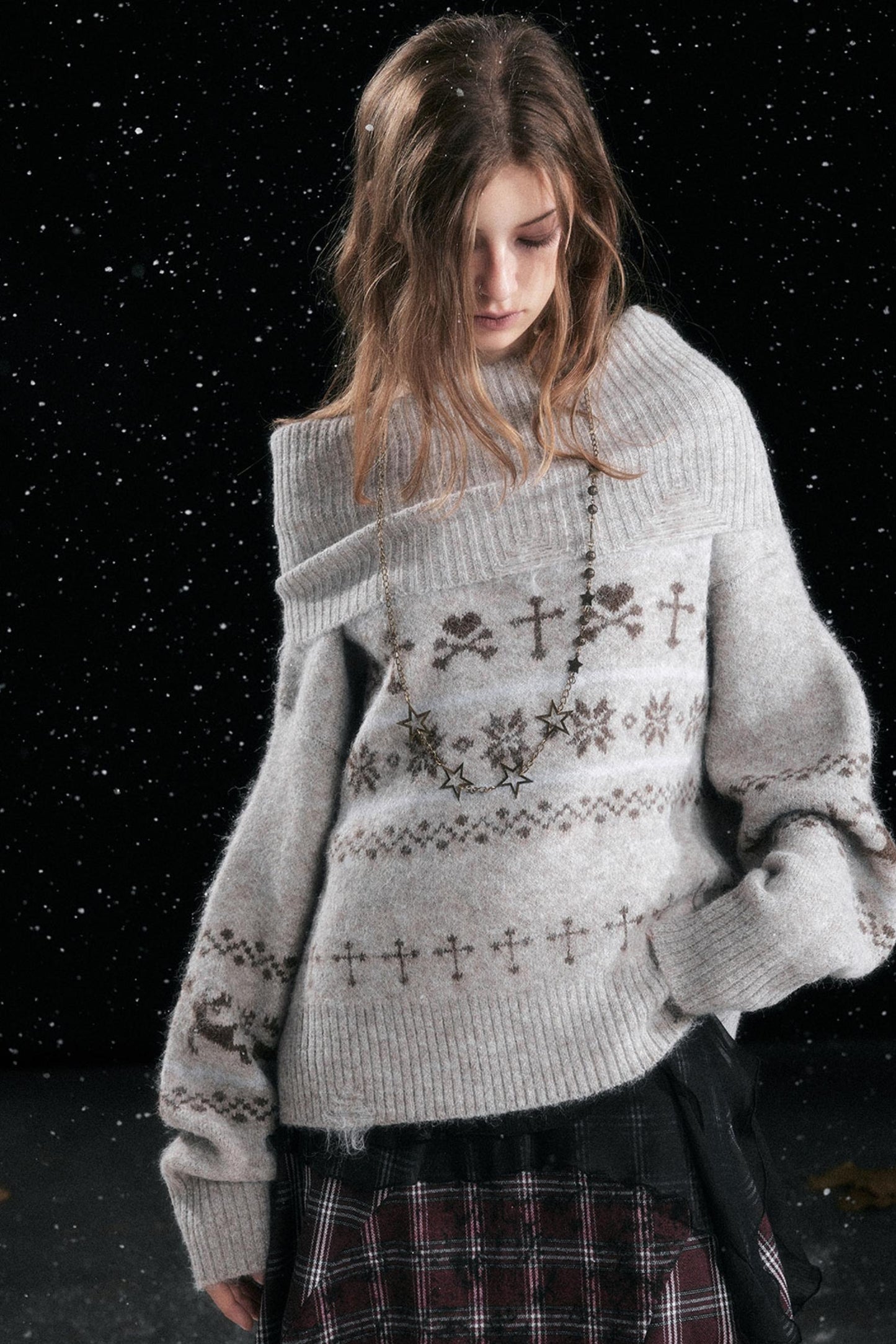 Fair Isle Vintage Sweater Top