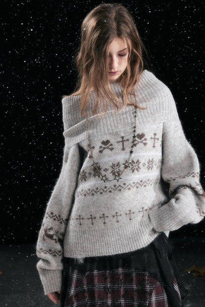 Fair Isle Vintage Sweater Top