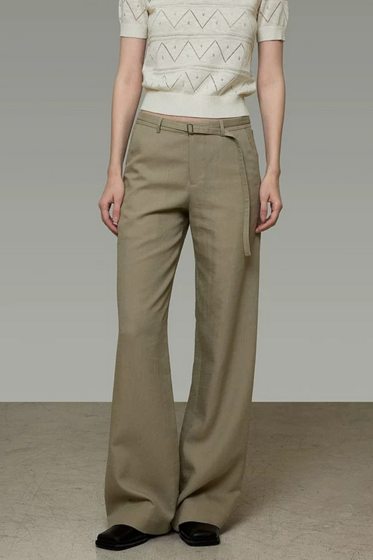 High-Waisted Casual Pants