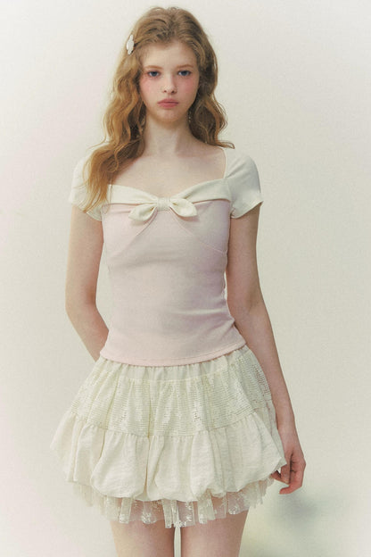 Preppy Bow Tie Blouse