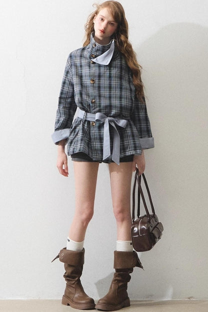 Vintage Loose Tunic Trench Coat