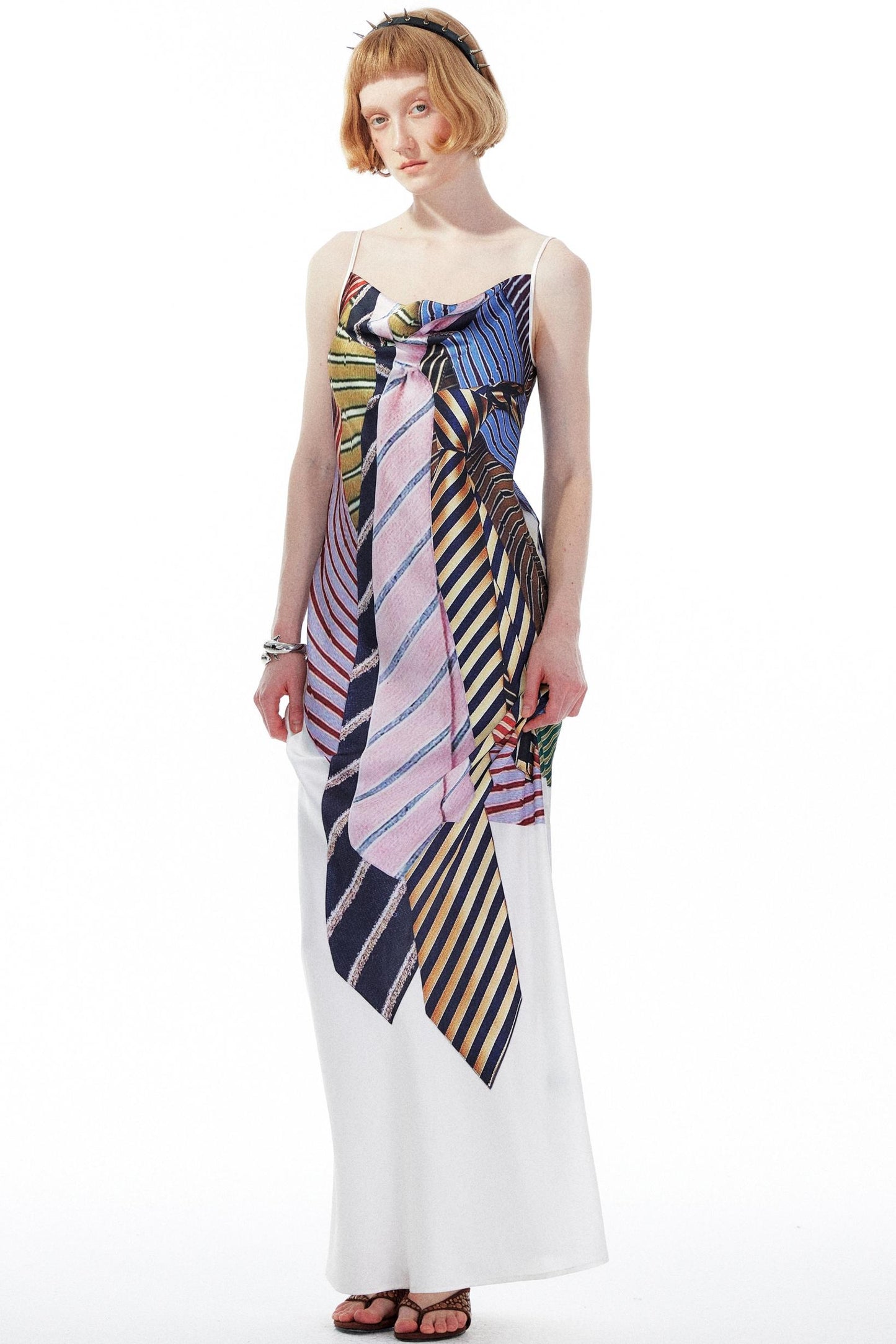 Printed Halter Swing Dress