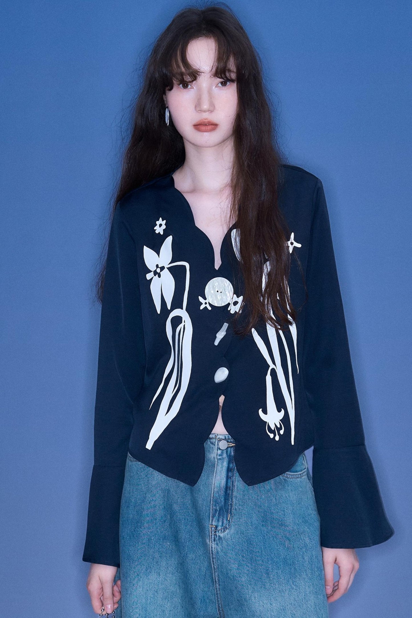 Vintage Lily Flared Sleeve Shirt