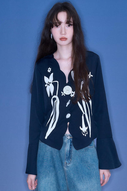 Vintage Lily Flared Sleeve Shirt