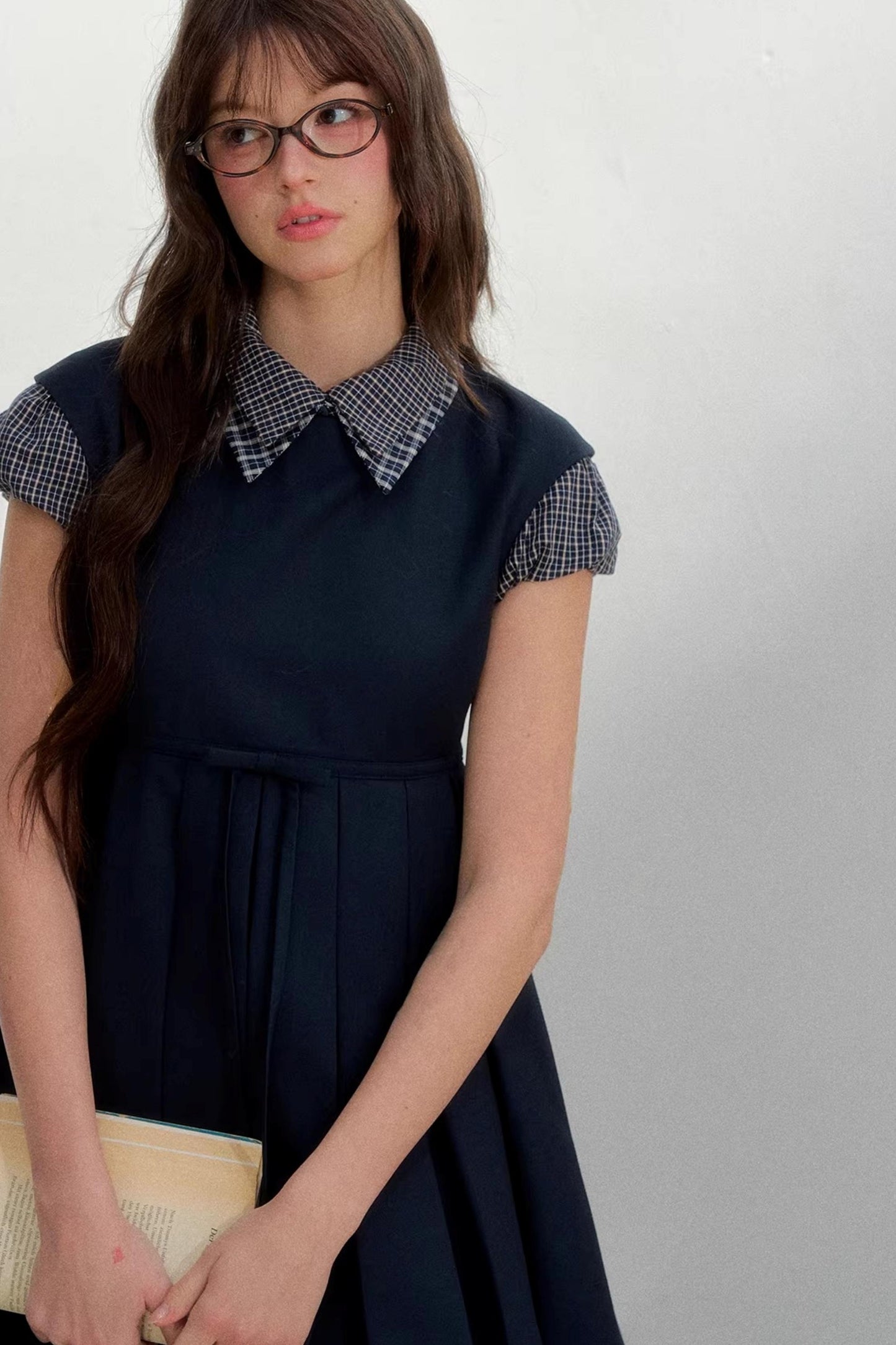 Woolen Short Sleeve Dress