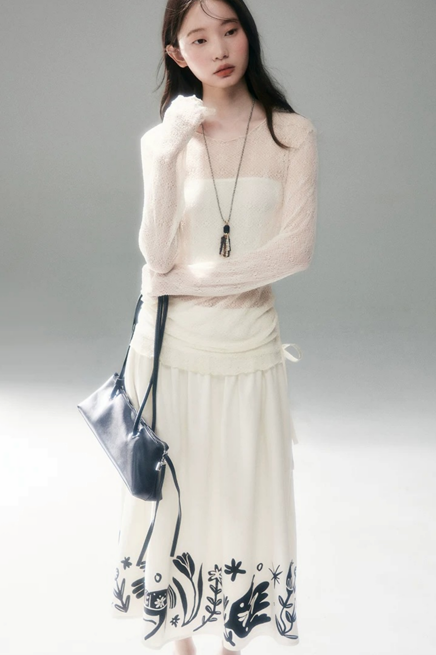 Sheer Lace Poem Blouse