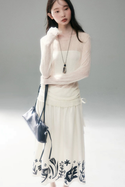 Sheer Lace Poem Blouse