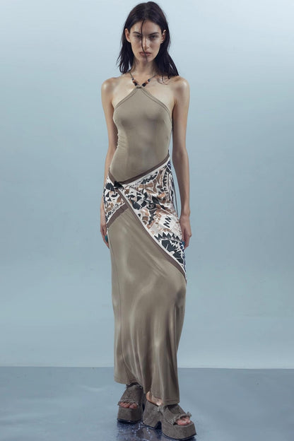 Print Backless Dress