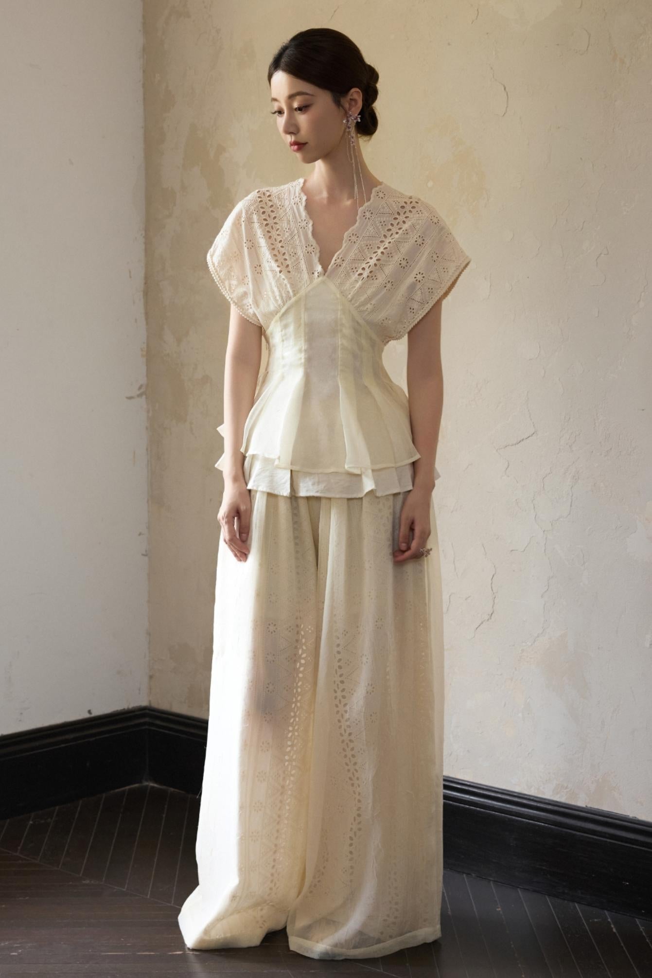 Lace V-Neck Summer Tee