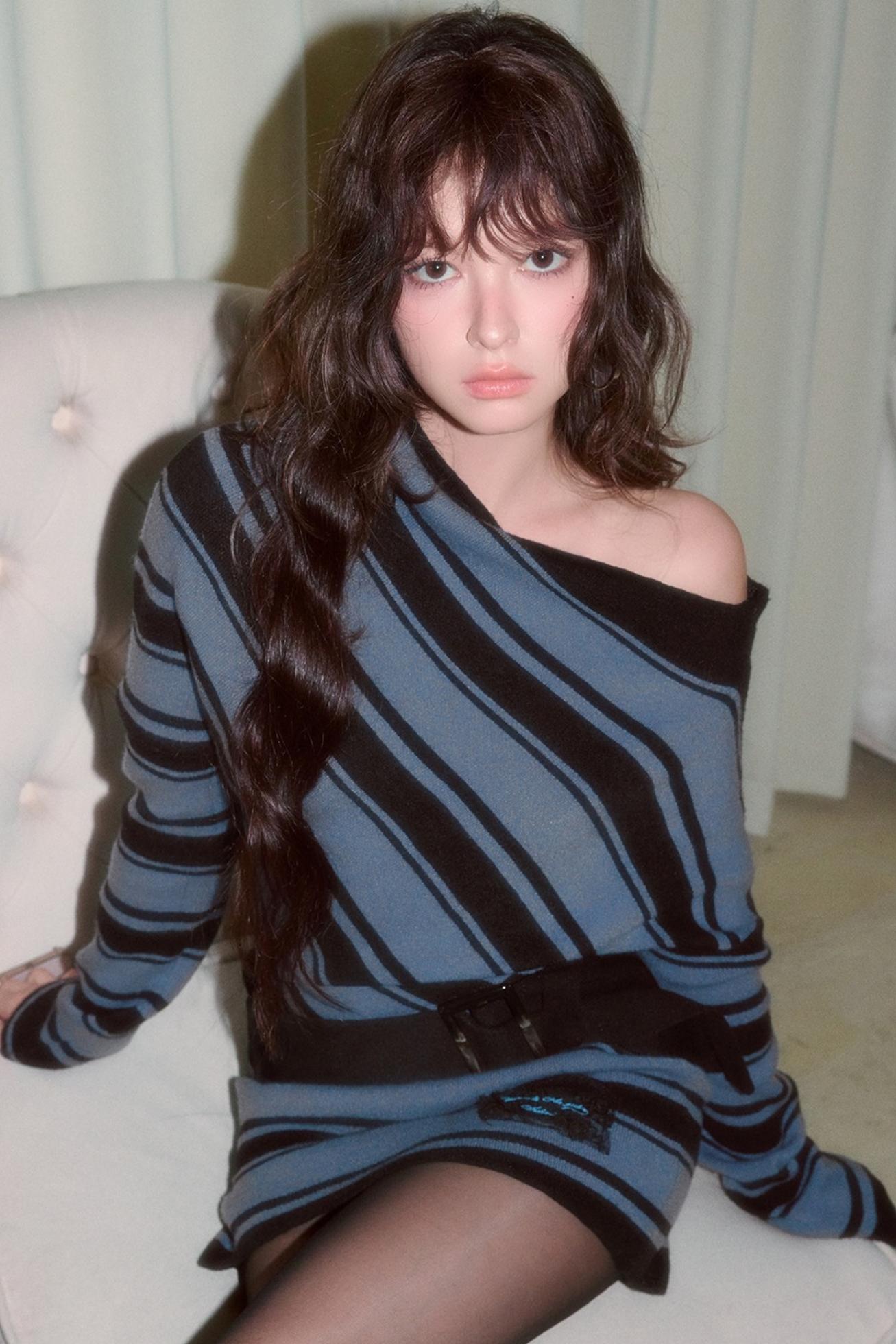 Sweet Stripe One Shoulder Dress