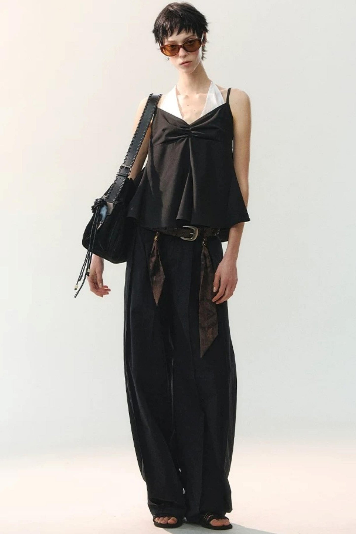 Silk Tie Waist Trousers