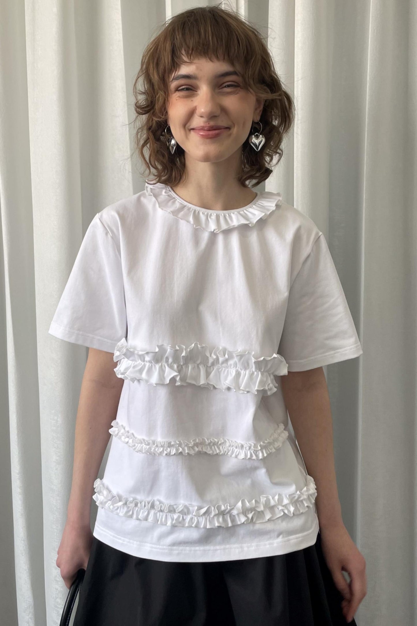 Whimsical White Drawstring Tee