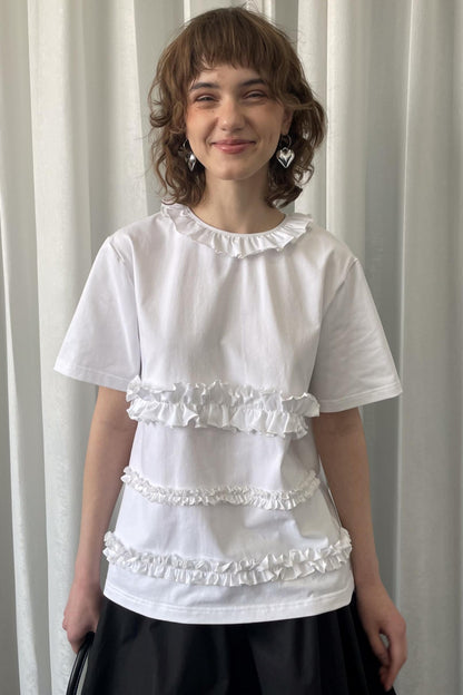 Whimsical White Drawstring Tee