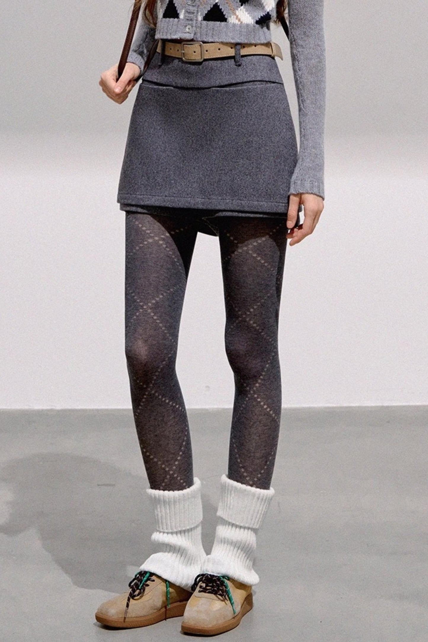 High-End Wool Tweed Skirt