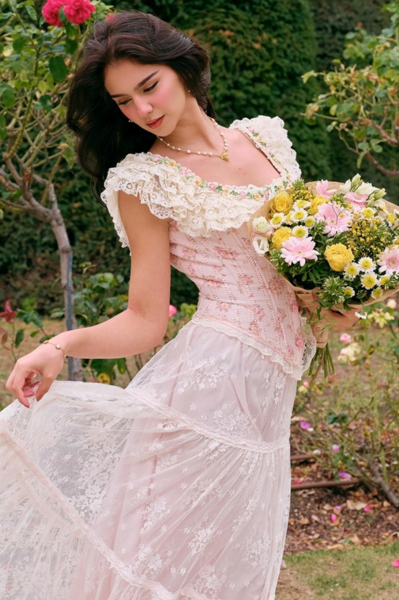 French Floral Corset