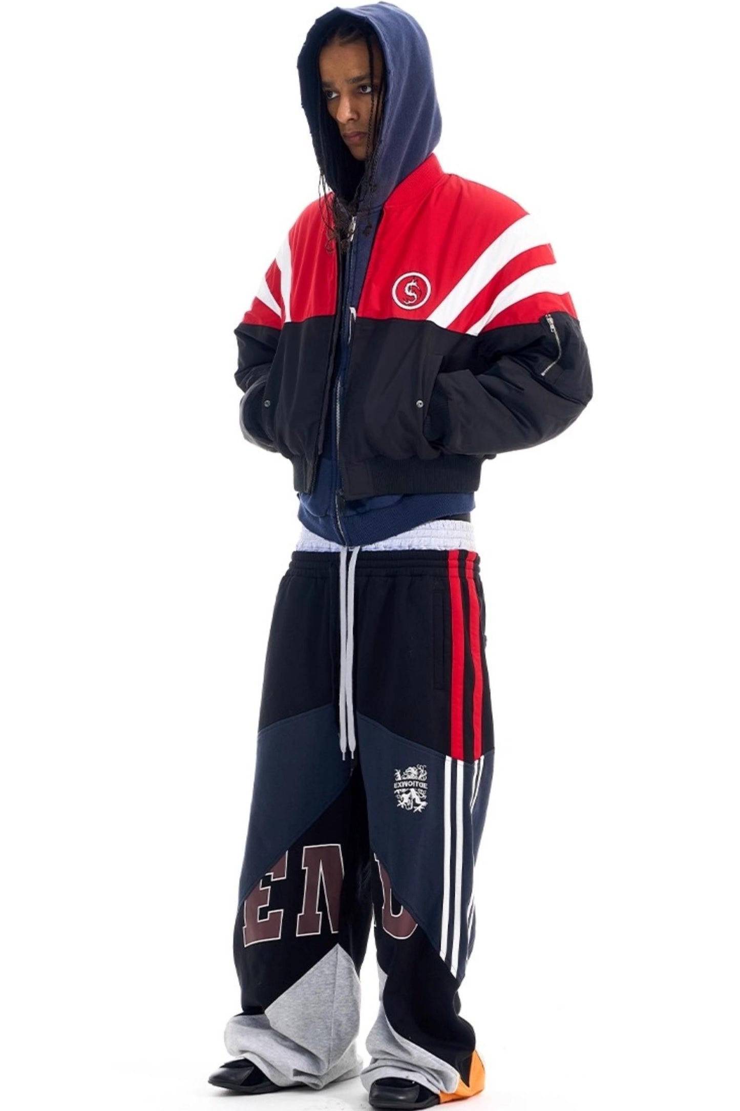 Contrast Cotton Bomber Jacket