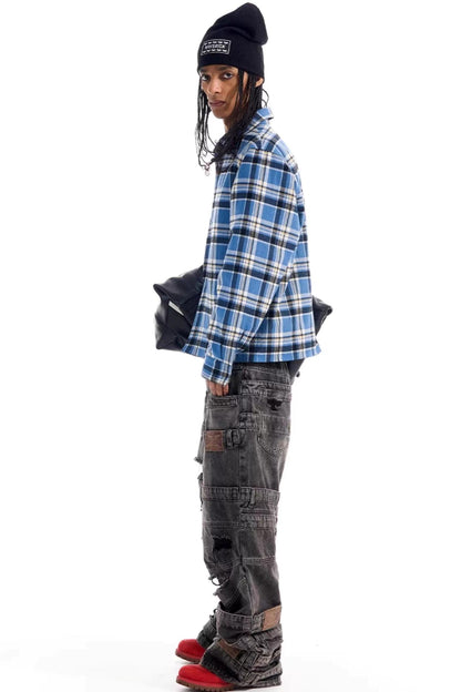 Reversible Plaid Shirt Jacket