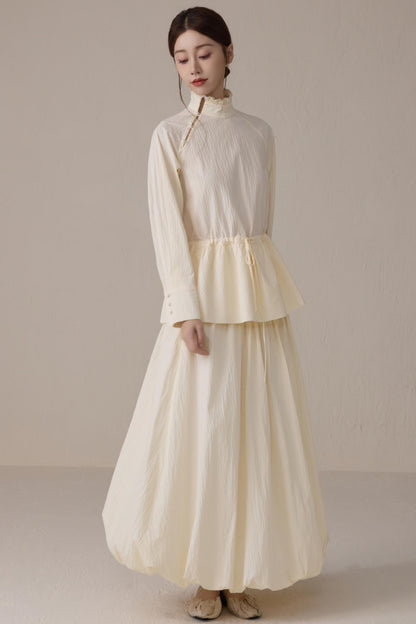 Romantic Cloud A-Line Skirt